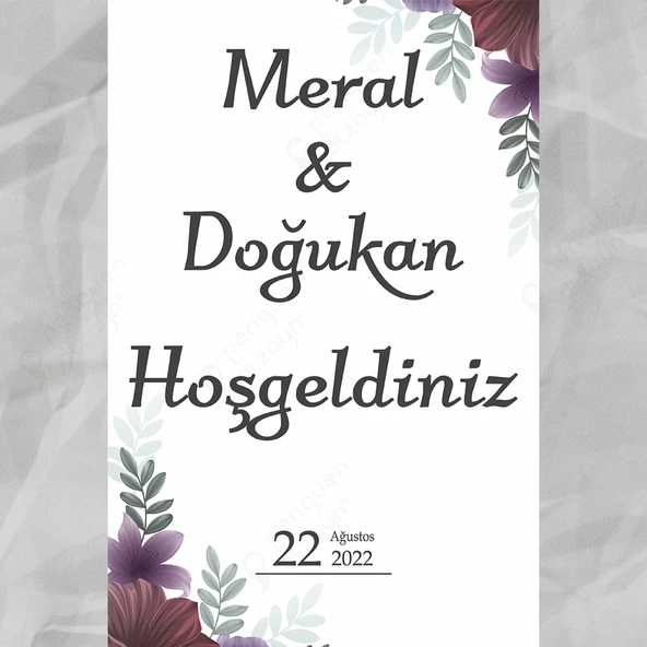 Kişiye Özel Nişan, Kına Gecesi, Düğün Afiş 129 - 1