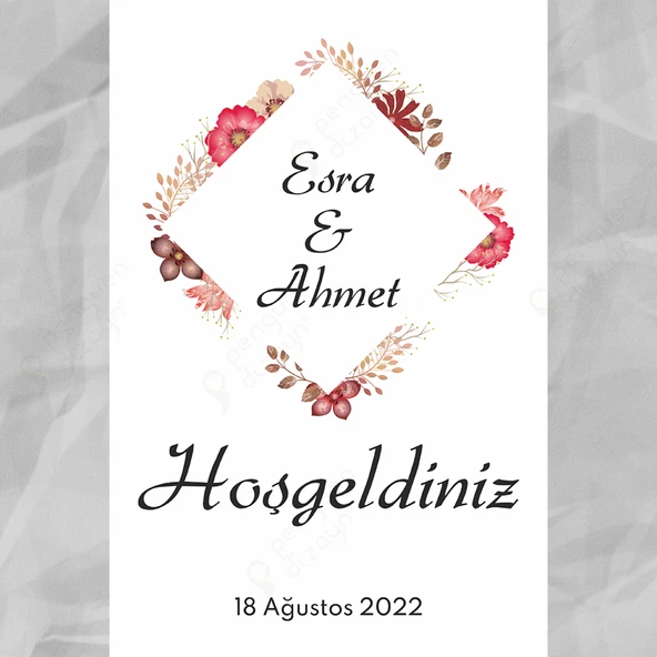 Kişiye Özel Nişan, Kına Gecesi, Düğün Afiş 175 - 1