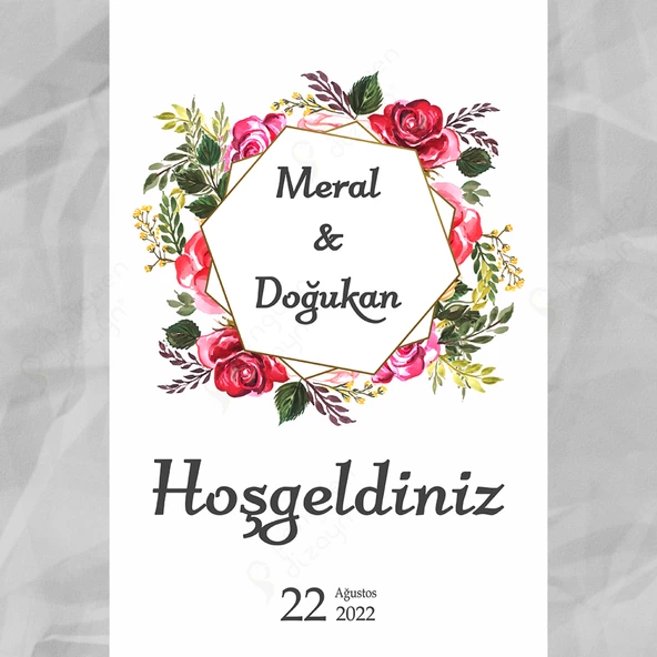 Kişiye Özel Nişan, Kına Gecesi, Düğün Afiş 137 - 1