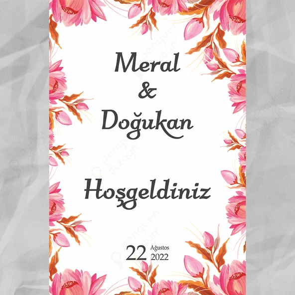Kişiye Özel Nişan, Kına Gecesi, Düğün Afiş 139 - 1