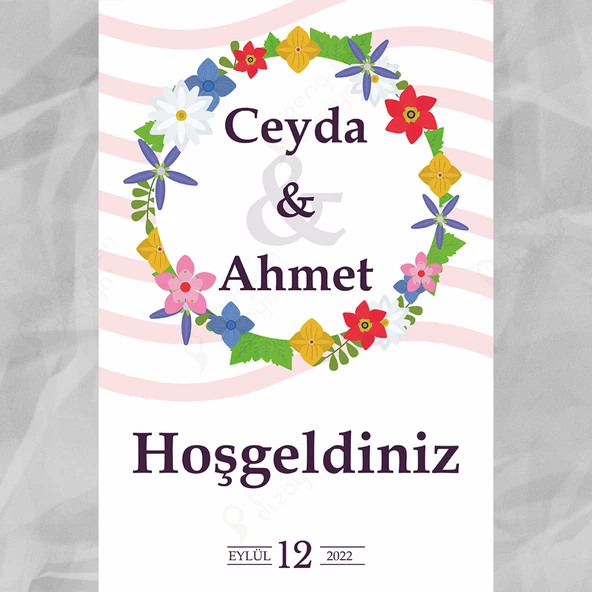 Kişiye Özel Nişan, Kına Gecesi, Düğün Afiş 188 - 1