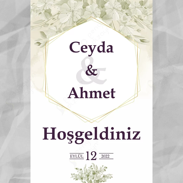 Kişiye Özel Nişan, Kına Gecesi, Düğün Afiş 198 - 2