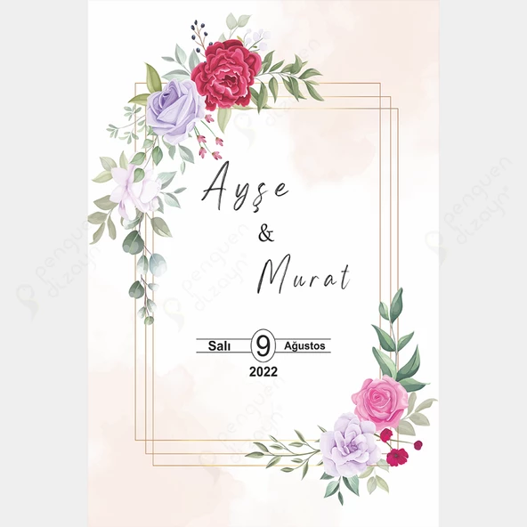 Kişiye Özel Nişan, Kına Gecesi, Düğün Afiş 30 ürün görseli 1