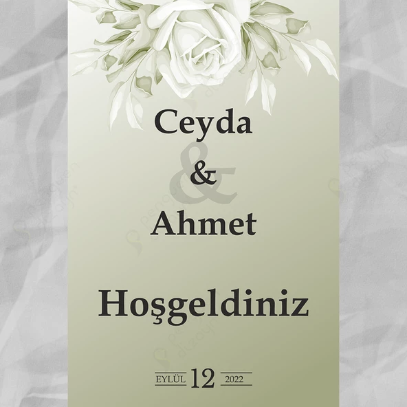Kişiye Özel Nişan, Kına Gecesi, Düğün Afiş 196 - 1
