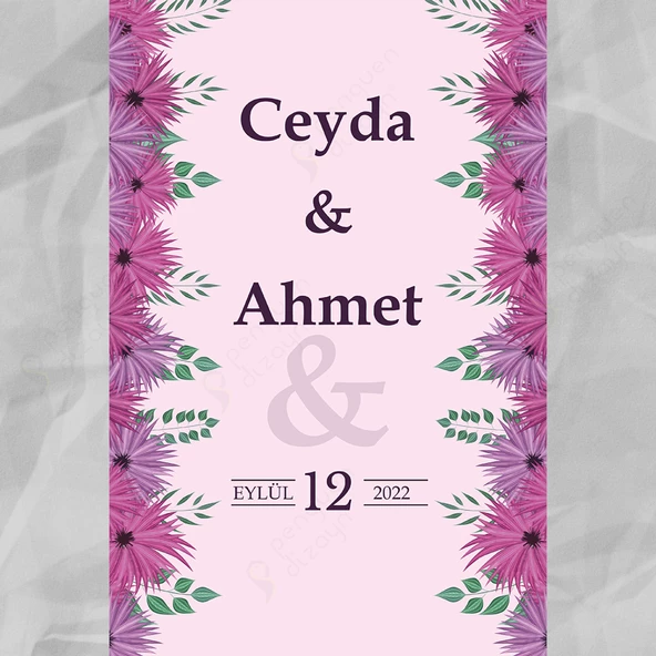 Kişiye Özel Nişan, Kına Gecesi, Düğün Afiş 101 - 2