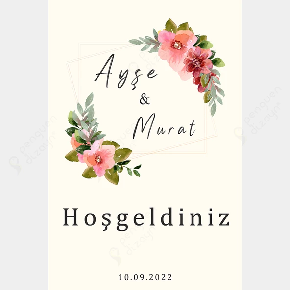 Kişiye Özel Nişan, Kına Gecesi, Düğün Afiş 26 - 1