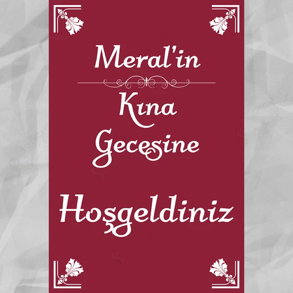 Kişiye Özel Nişan, Kına Gecesi, Düğün Afiş 108