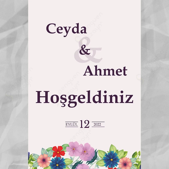 Kişiye Özel Nişan, Kına Gecesi, Düğün Afiş 186 - 1