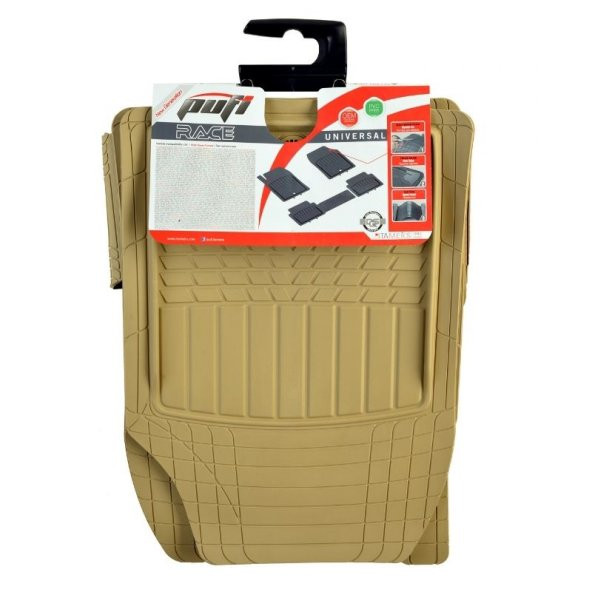 Pufi Kauçuk Paspas Universal Racing Havuzlu Bej / TEPAY512-B - 2