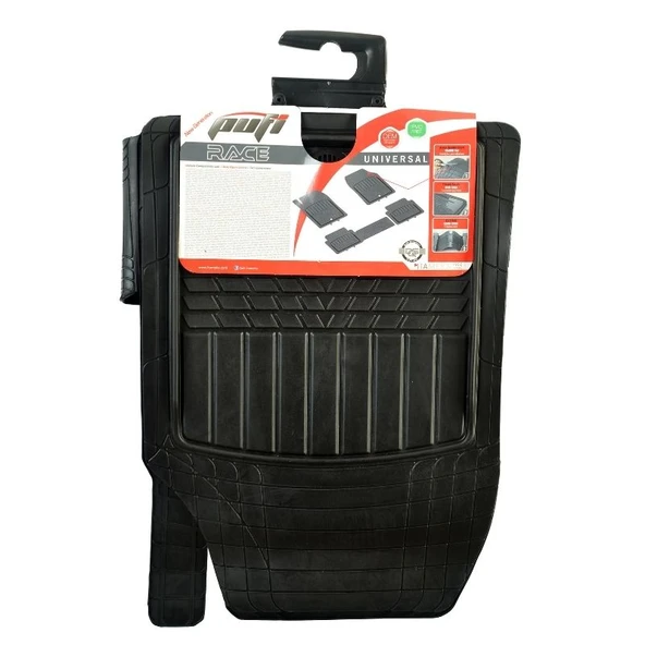 Pufi Kauçuk Paspas Universal Racing Havuzlu Siyah / TEPAY510-S - Resim 2