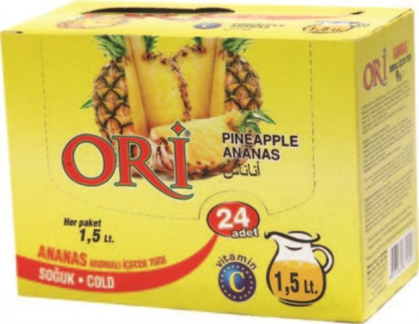 ORİ ANANAS AROMALI SOĞUK İÇECEK TOZU 9 GR X 24 PAKET