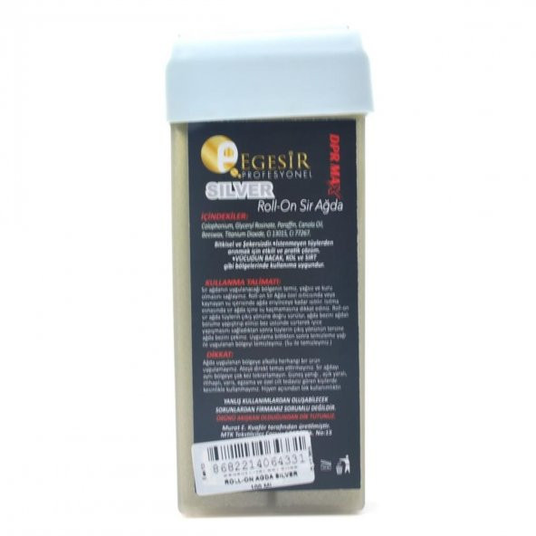 Egesir Profesyonel Sir Roll-On Ağda Titanium 100ml