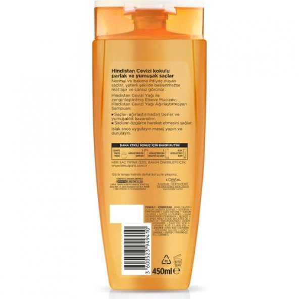 Loréal Paris Mucizevi Hindistan Cevizi Yağı Ağırlaştırmayan Besleyici Şampuan 450 Ml - 2