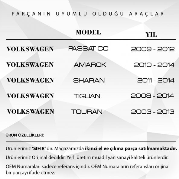 Volkswagen Passat Golf Jetta Tiguan için Cam Açma Düğmesi Kapağı - 2