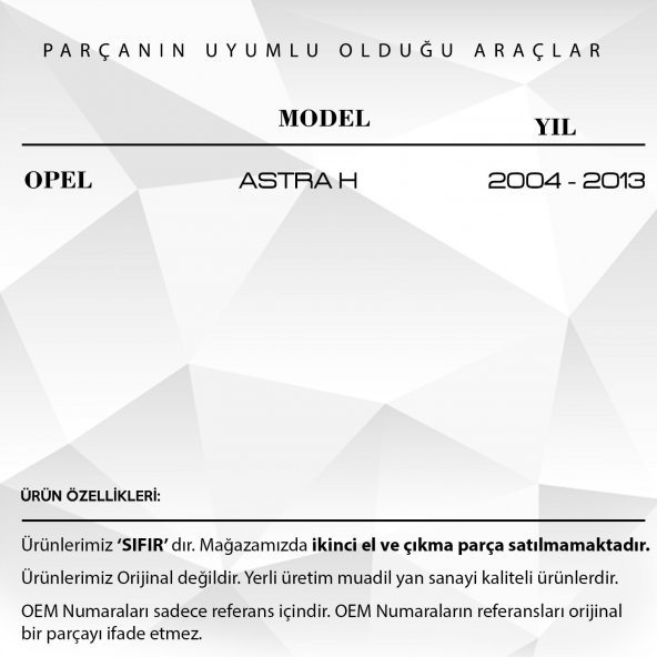 Opel Astra H için Cam Düğme Kapağı - 2