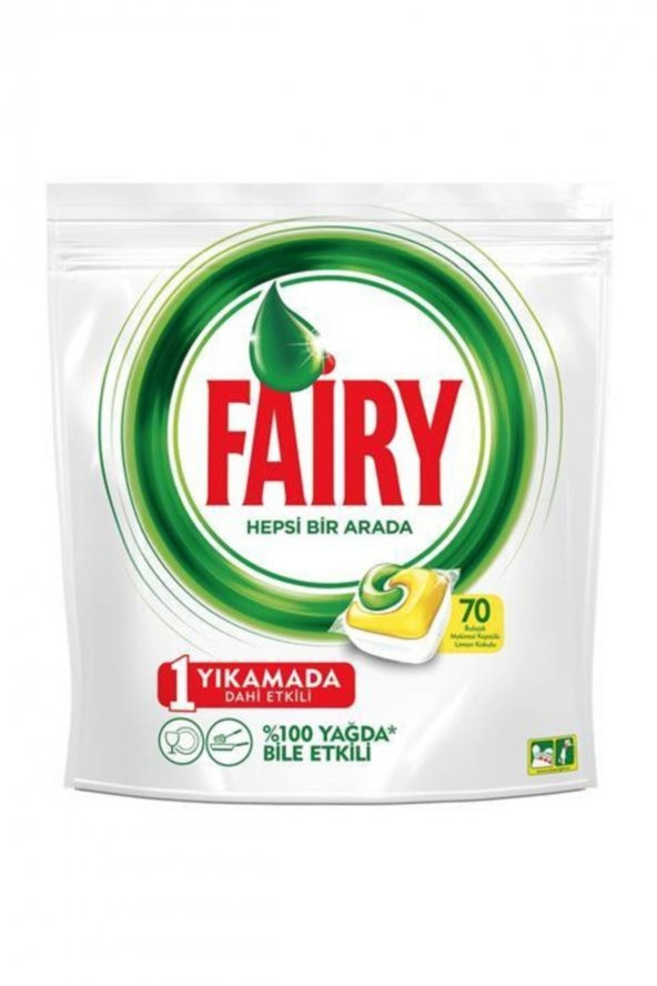 Hepsi Bir Arada Bulaşık Makinesi Deterjanı Kapsülü Limon Kokulu 70 Yıkama - 2