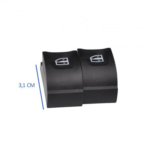 Renault Megane 3, Fluence 3, Latitude  için Cam Düğme Kapağı Ön Sağ ve Arka Sağ&Sol (2 Adet) - 5