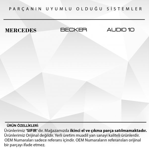 Mercedes Audio 10 için Radyo Düğmesi Becker BE4400 BE4500 BE3210 - 2
