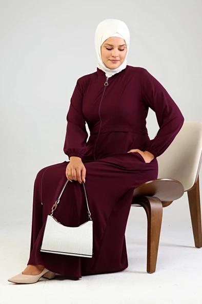 NESAFET Kadın Büyük Beden Mevlana Elbise - 9