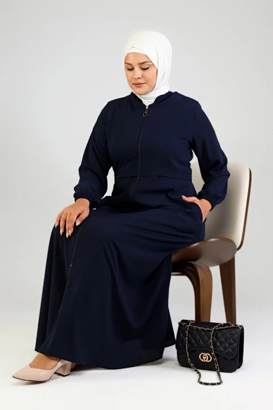 NESAFET Kadın Büyük Beden Mevlana Elbise - 6
