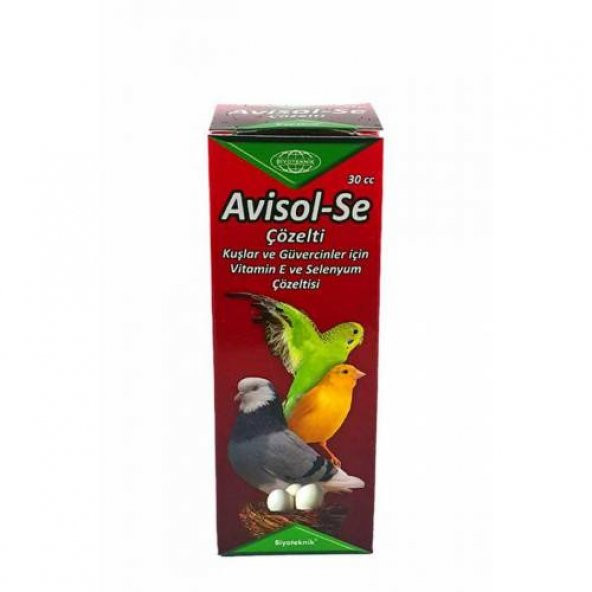 BiyoTeknik Avisol-SE 30 cc Kuşlar İçin Selenyum Desteği