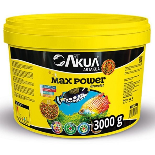 Artakua Max Power Enerji Balık Yemi Açık 100 Gram