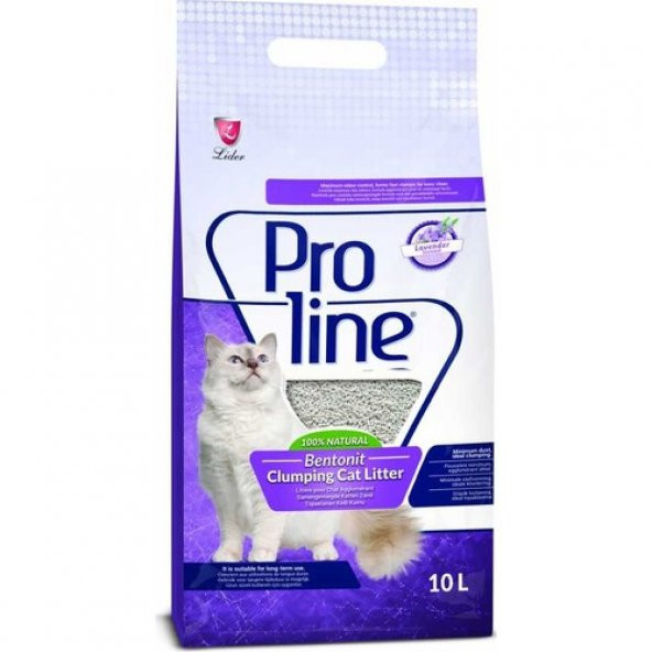 Proline Lavanta Kokulu İnce Taneli Topaklaşan Kedi Kumu 10 lt