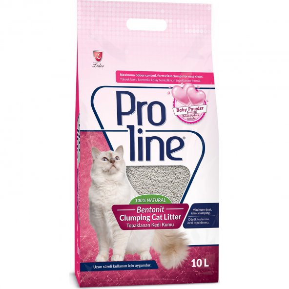 Proline Bentonit Bebek Pudralı Kedi Kumu 10 Lt