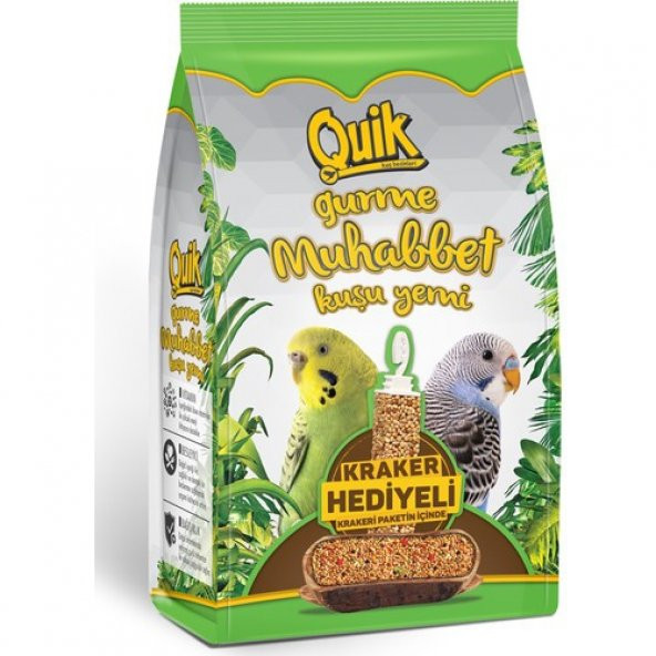 Quik Gurme Muhabbet Kuşu Yemi 500 Gr Kraker Hediyeli