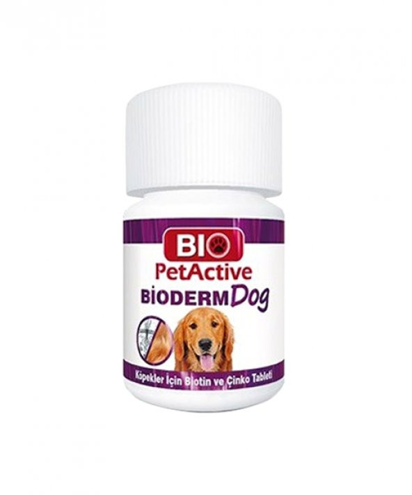 Bio Pet Active BioDerm Biotin ve Çinko Köpek Tableti 75 Tablet