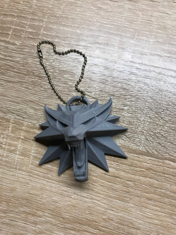 Witcher Kurt Okulu Madalyon Kolyelik Zincirsiz Organik Plastikten - 11