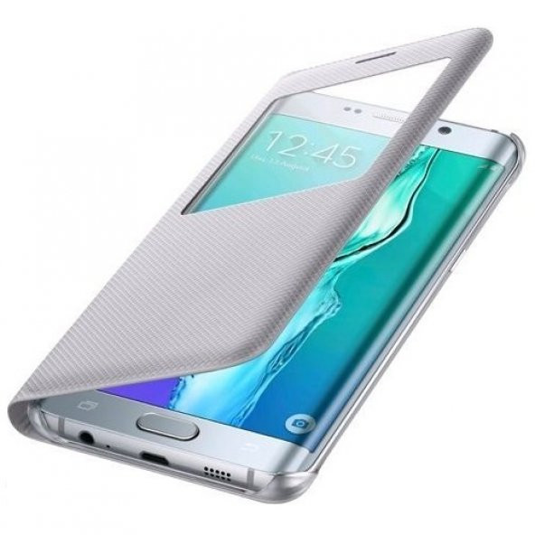 Samsung S6 Edge+ Plus S-View Kılıf Gri - EF-CG928PSEGTR - 4