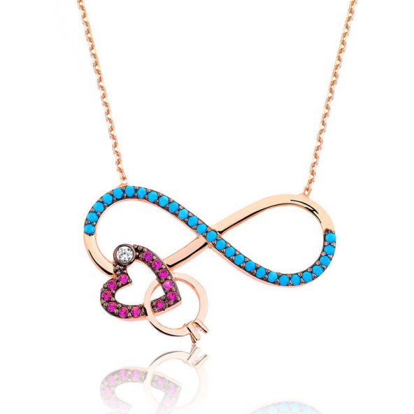 925 Ayar Gümüş Sonsuz Aşk Kadın Gümüş Kolye ürün görseli