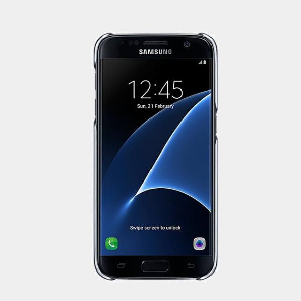 Samsung S7 Clear Cover Kılıf Siyah EF-QG930CBEGWW