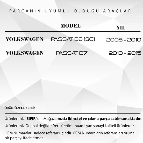 Volkswagen Passat için Model Sağ Kapılar Kilit Demiri Braket - 4