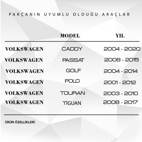 Seat Leon, Ibiza,Skoda Fabia, SuperB  için Arka Silecek Kol Kapağı - 2