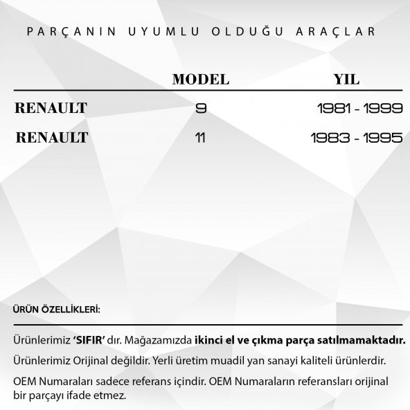 Renault 9,11 için Cam Su Fıskiye Memesi Sağ-Sol Set - 2