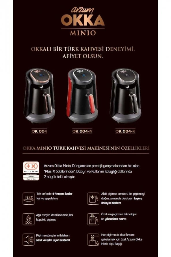 ARZUM Ok004-o Okka Minio Türk Kahve Makinası - Okyanus - 3