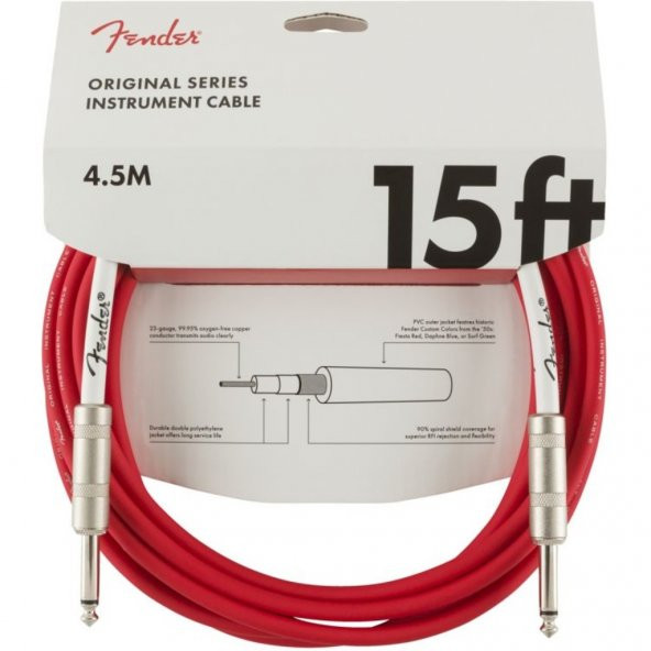 FENDER ORİGİNAL FİESTA RED 4,5 METRE KABLO