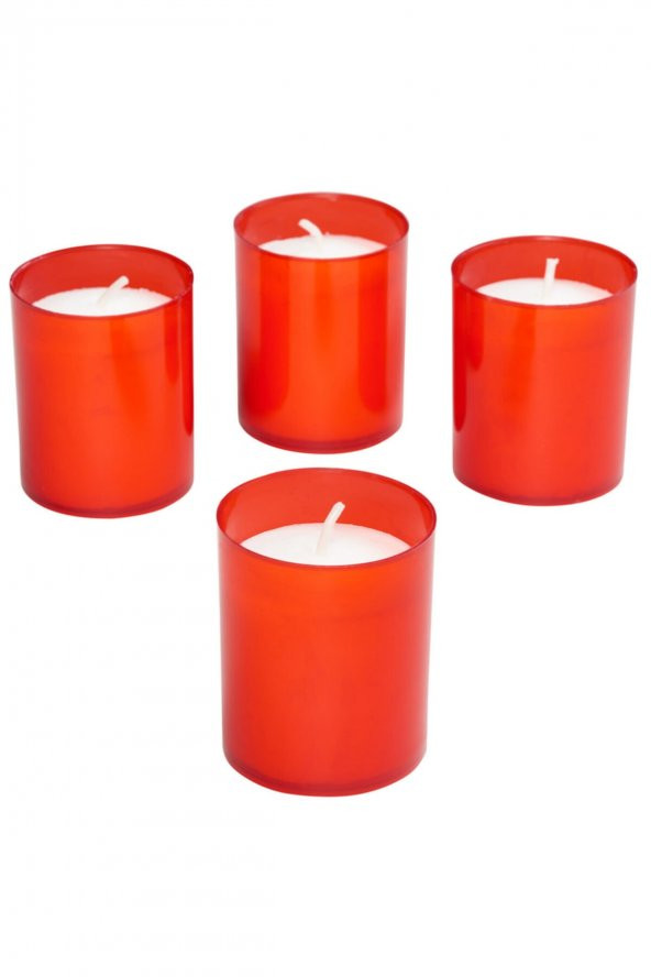 Kırmızı Mum 4lu