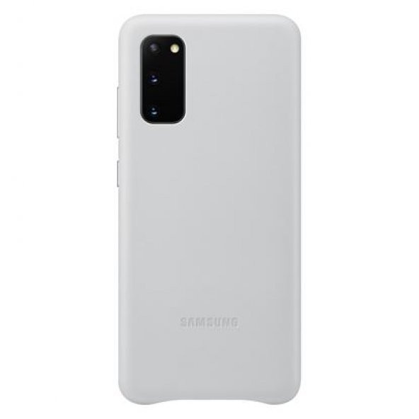 Samsung S20 Deri Kılıf - Gümüş Gri EF-VG980LSEGWW