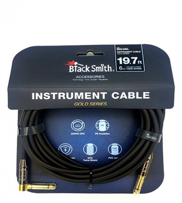 BLACKSMİTH GOLD SERIES INSTRUMENT CABLE STRAIGHT TO RIGHT 6m