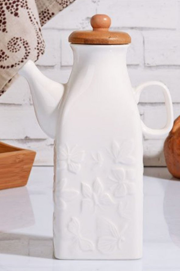 Pr-By 700 Bambulu Porselenli Sütlük Kare