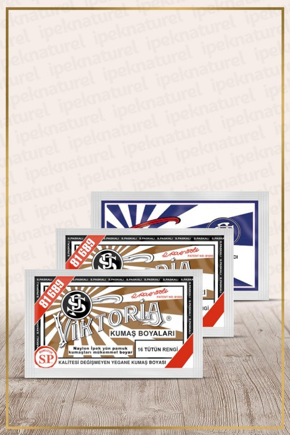 Viktoria Kumaş Boyası Tütün Rengi 2Pk+Fiske Sabitleme 1Pk