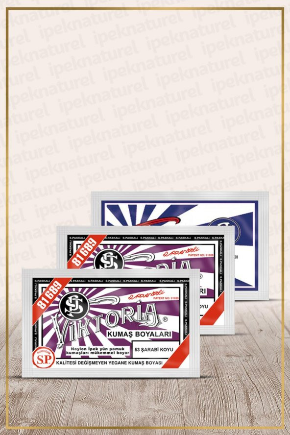 Viktoria Kumaş Boyası Şarabi Koyu 2Pk+Fiske Sabitleme 1Pk