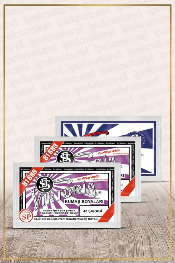 Viktoria Kumaş Boyası Şarabi 2Pk+Fiske Sabitleme 1Pk