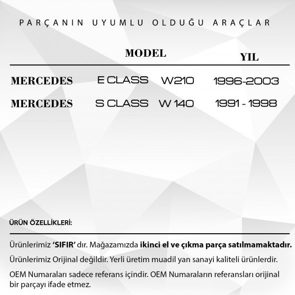 Mercedes S Class W140 için Klima Havalandırma Panel Düğmesi - 2