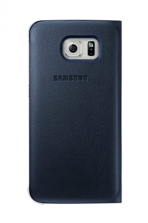 Samsung S6 S-View Cover Deri Siyah EF-CG920PBEGWW - 3