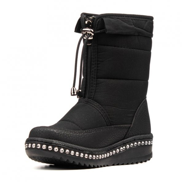 Albishoes Kaymaz Taban Fermuarlı Kız Çocuk Suya Dayanıklı Kürklü Termal Kar Botu - 3