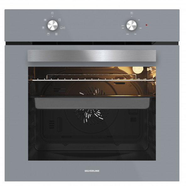 Silverline BO6501S01-CS5349S01-3481 FLAM Gri Cam Ankastre Set - 4